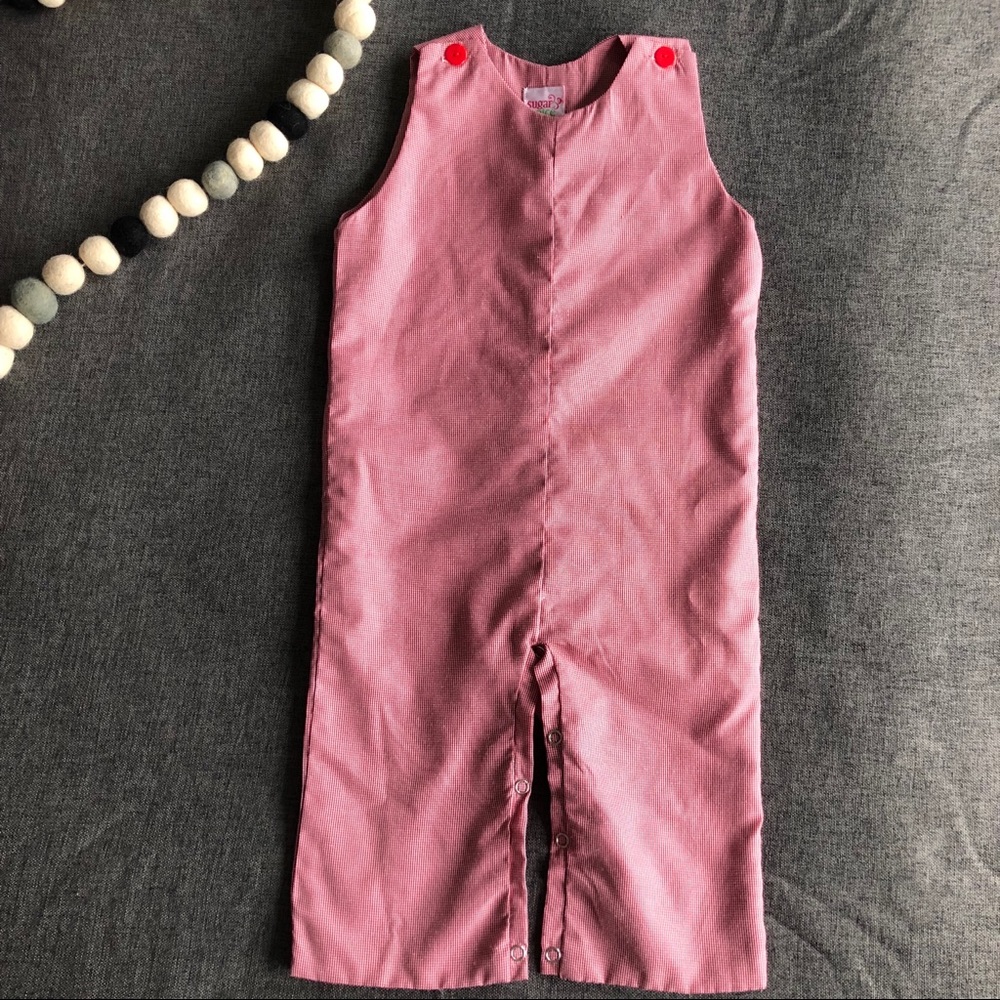 18m Red Gingham Longall